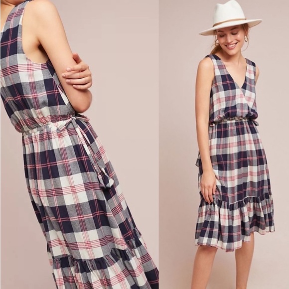 Anthropologie Isabella Sinclair Dickens Plaid Dress - Picture 2 of 9